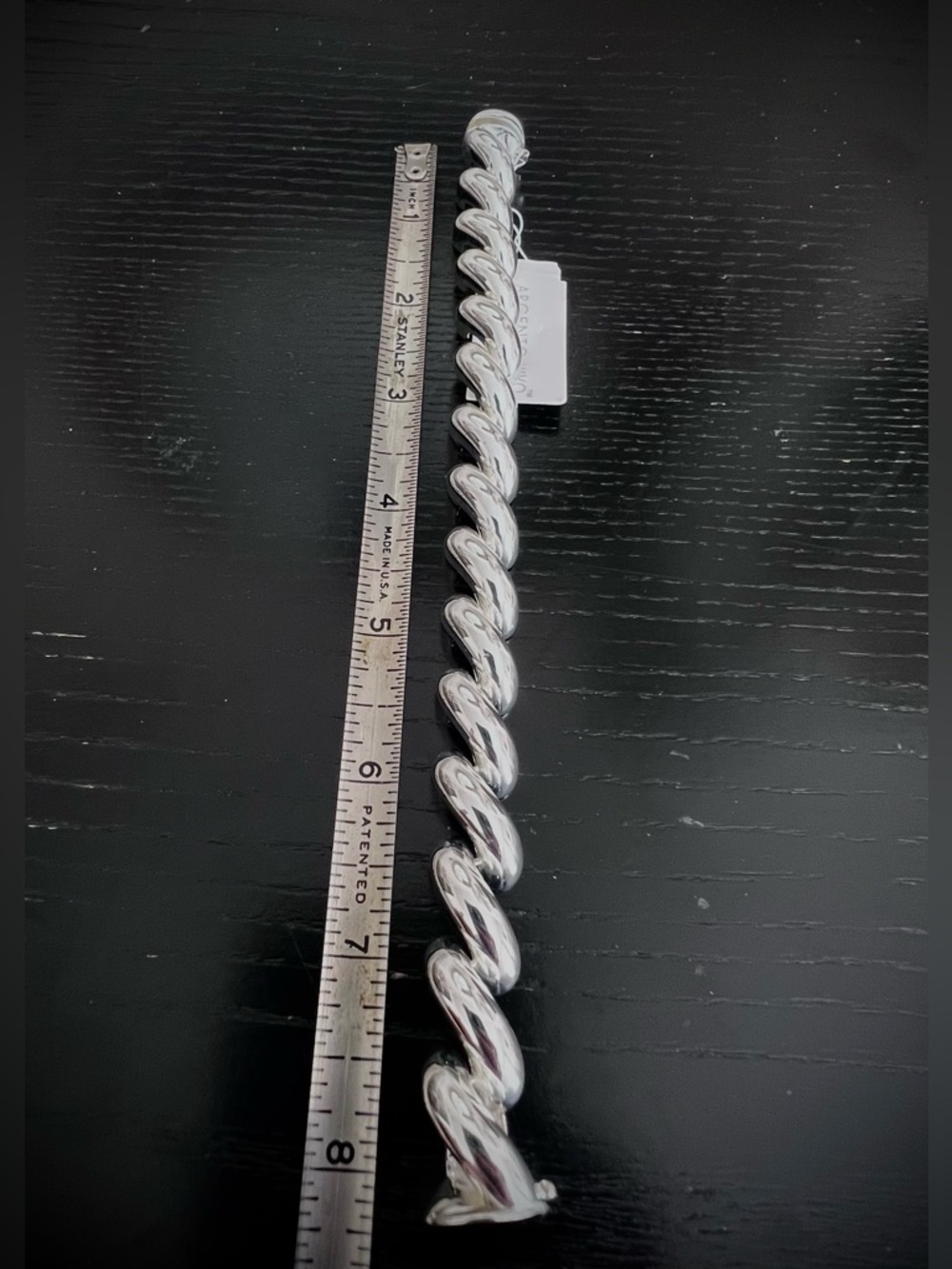 NWT Argento Vivo Polished Silver San Marco Link Bracelet - Picture 5 of 5